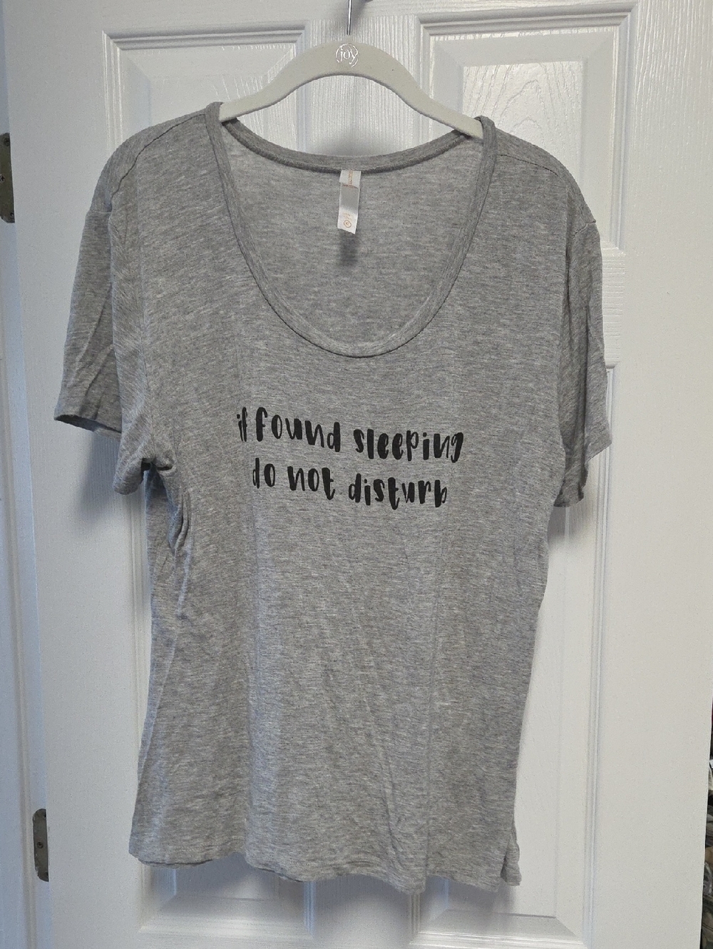 Women's Gray 'Do Not Disturb' Sleep Tee